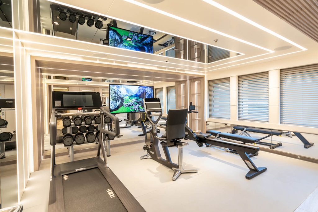 tatiana yacht charter private gym