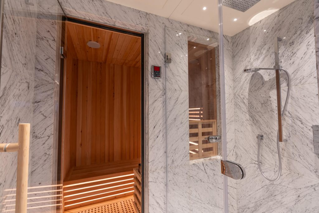 tatiana yacht charter sauna