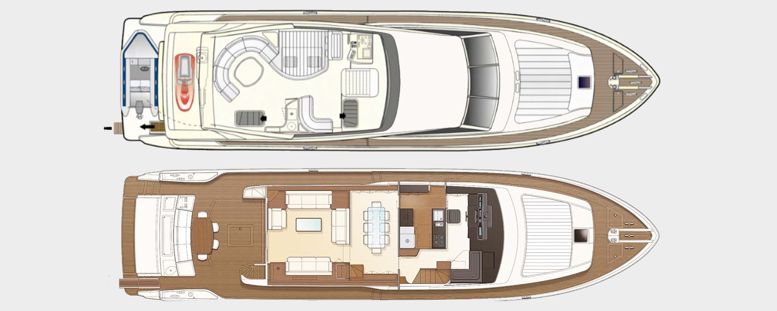 tesoro yacht charter layout