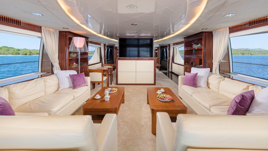 artemy yacht charter main saloon view