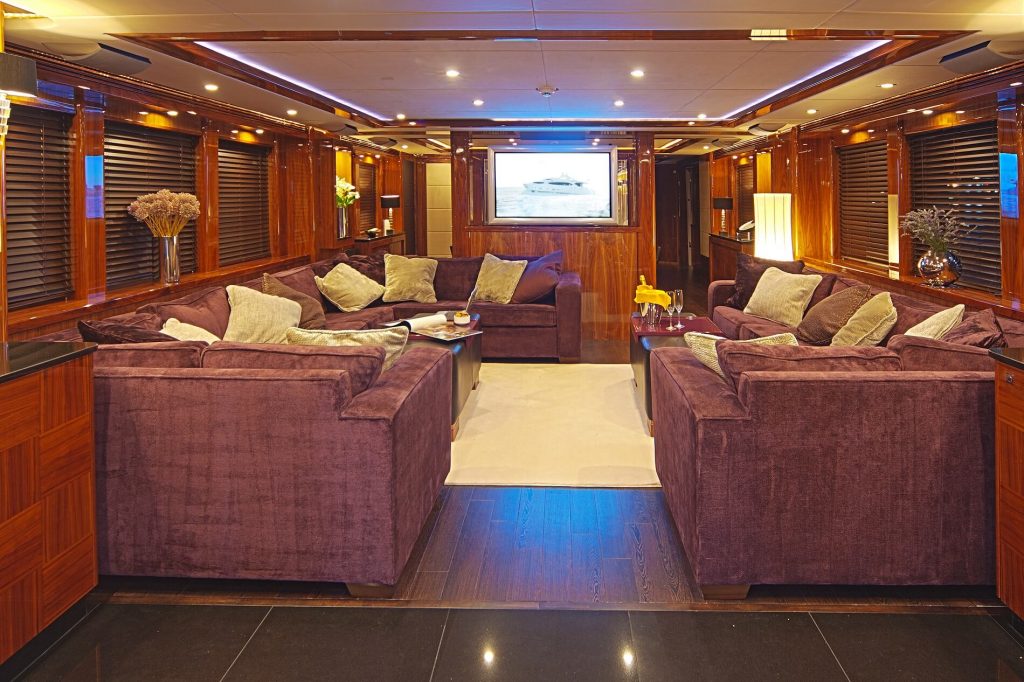 cassiopeia yacht charter main salon view