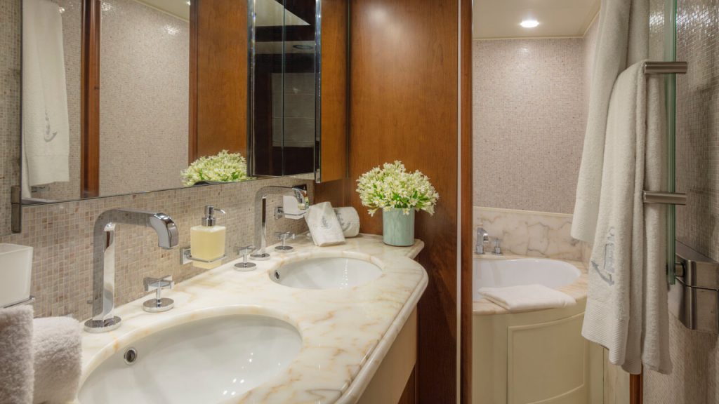 ena yacht charter main bathroom