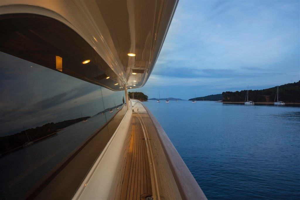 ena yacht charter sideview from the deck