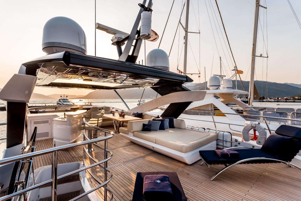 stardust yacht sunseeker charter upper deck