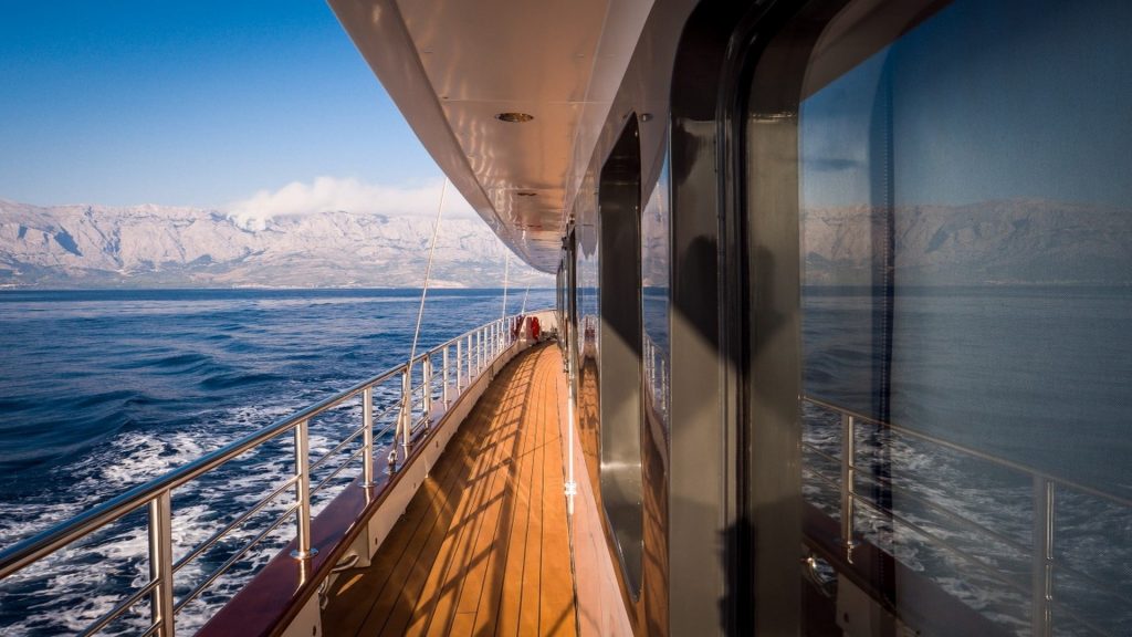 aiaxaia yacht charter sidedeck view