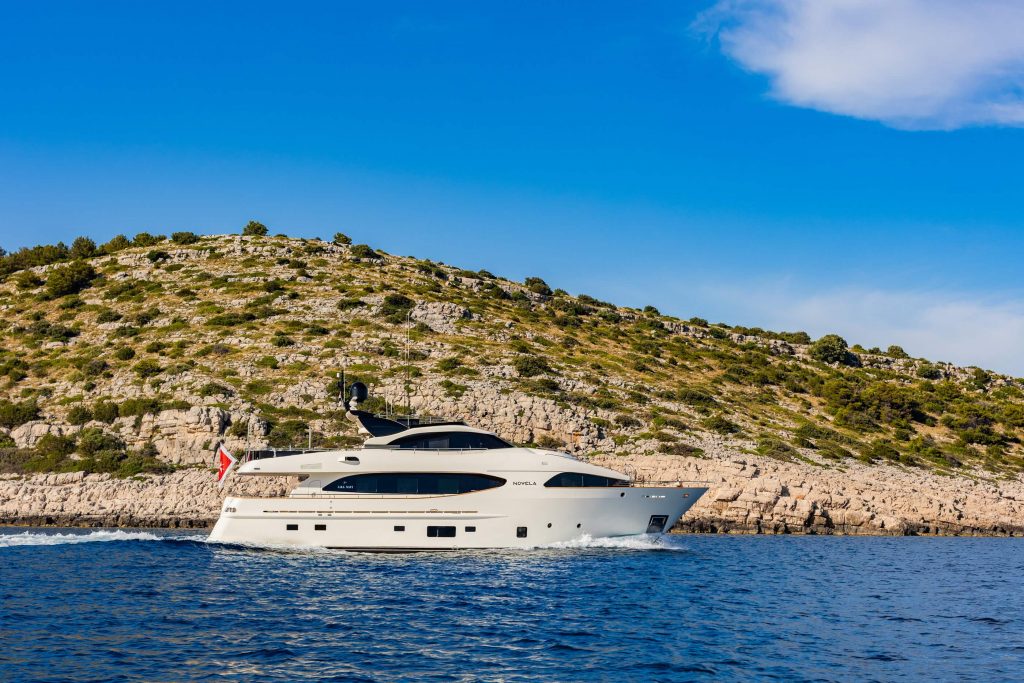 novela yacht charter starboard side view