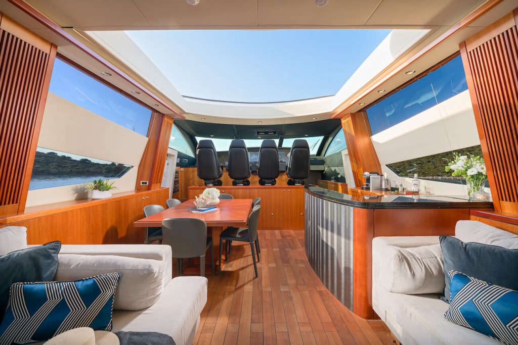 quantum yacht charter view at the captains bridge