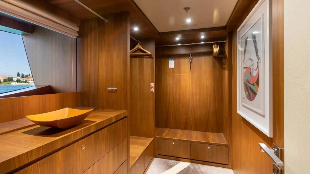 taleya yacht charter master wardrobe