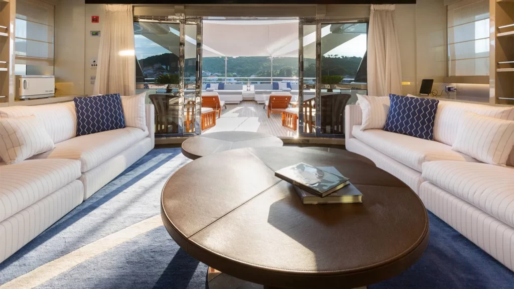 taleya yacht charter sundeck indoor