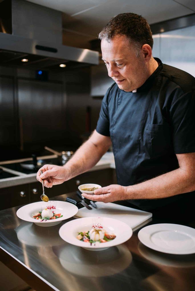 Tirea yacht charter chef in the kitchen