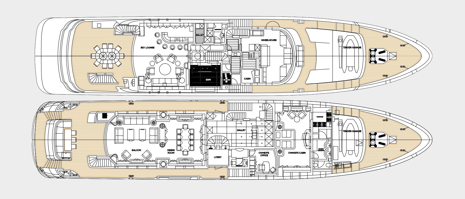 Tirea yacht charter layout