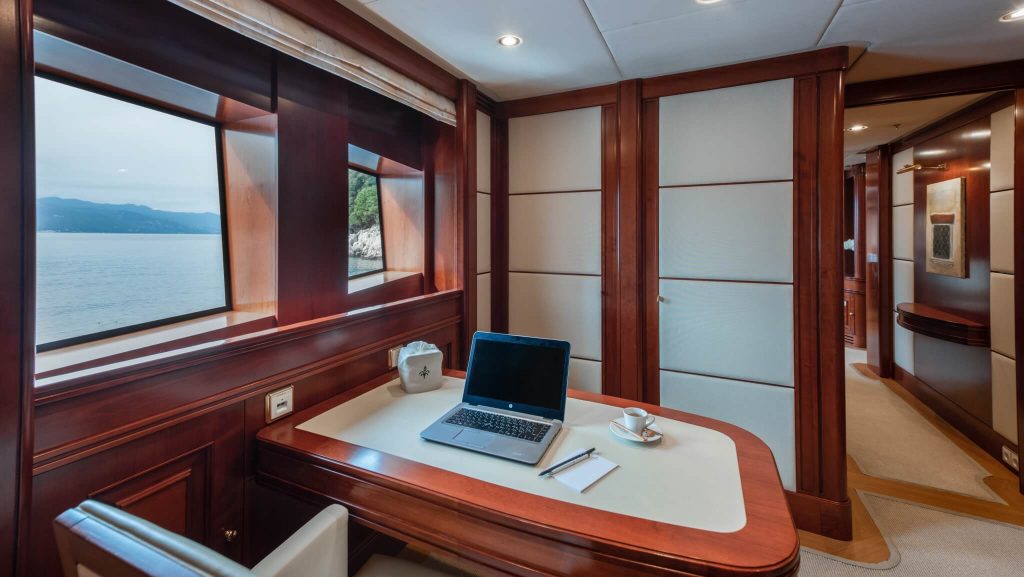 Tirea yacht charter master suite office