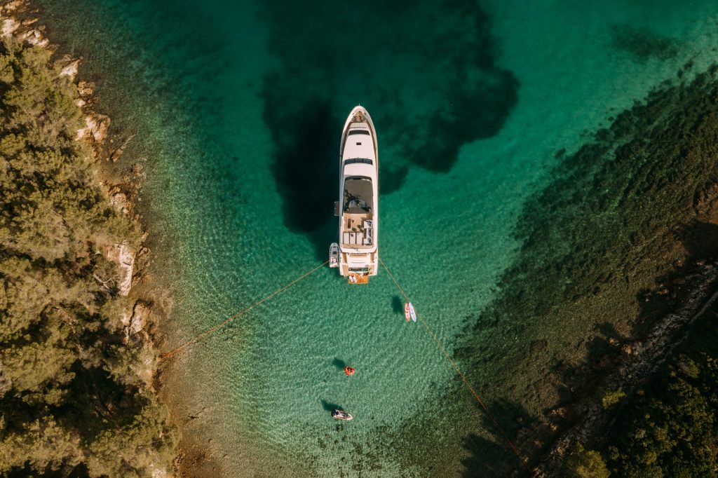 andiamo yacht charter view from above