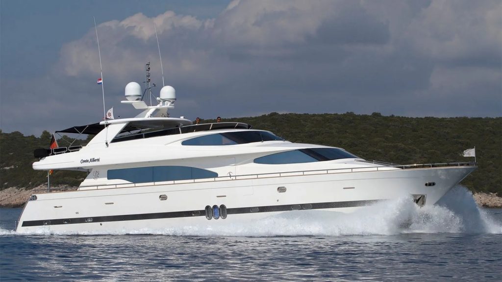 conte alberti yacht charter side view