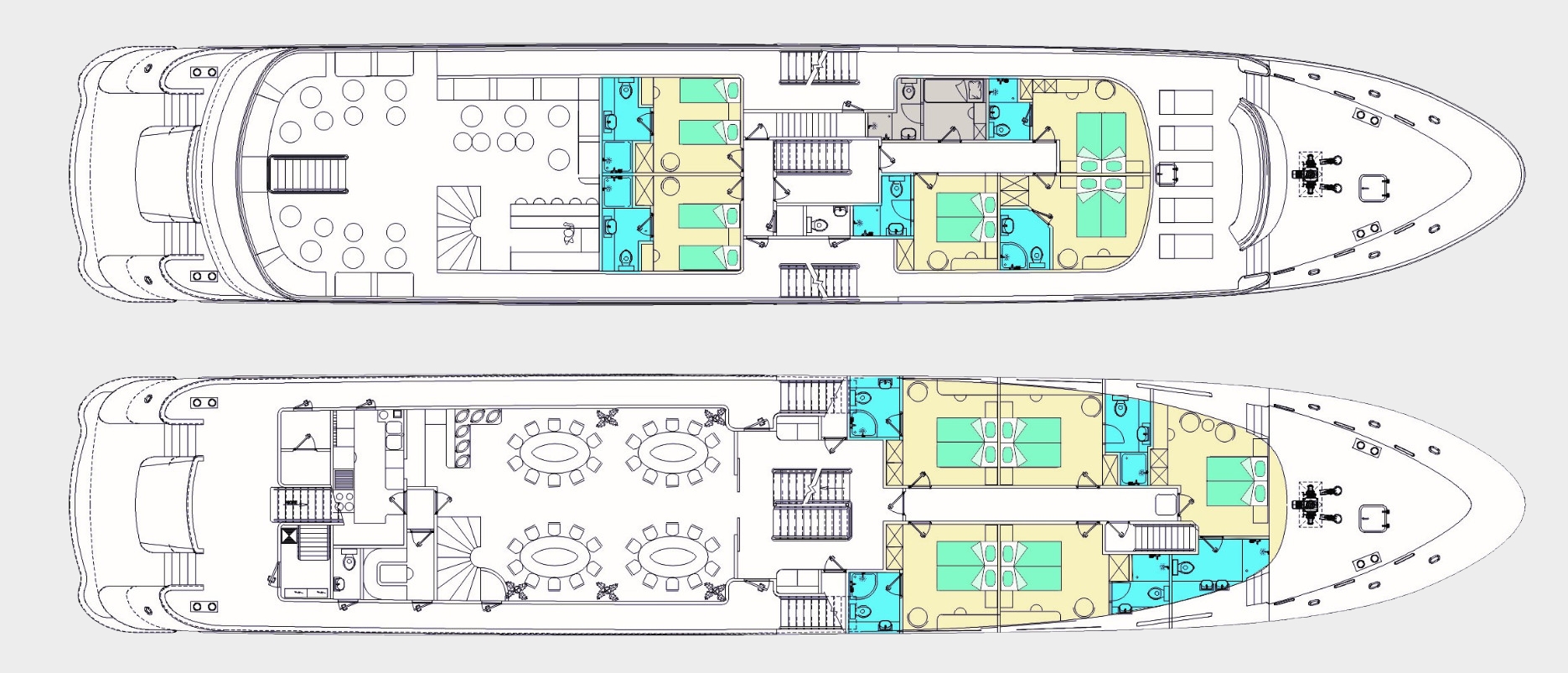 black swan yacht charter layout