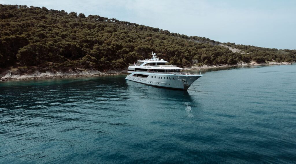 yacht freedom at anchor in croatia