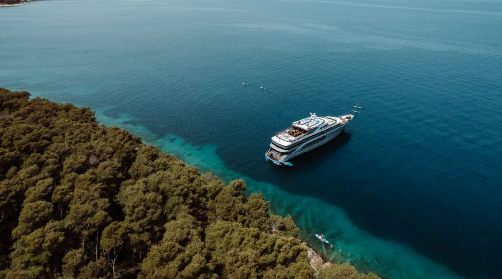 freedom yacht charter at anchor