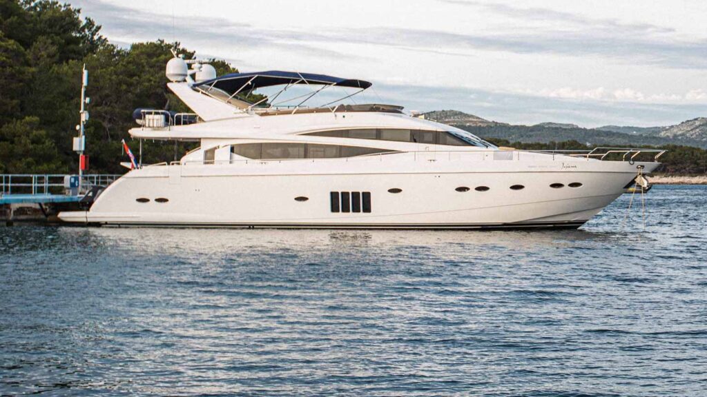 insieme yacht charter in the marina