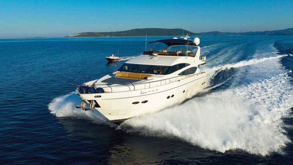 insieme yacht charter front view cruising