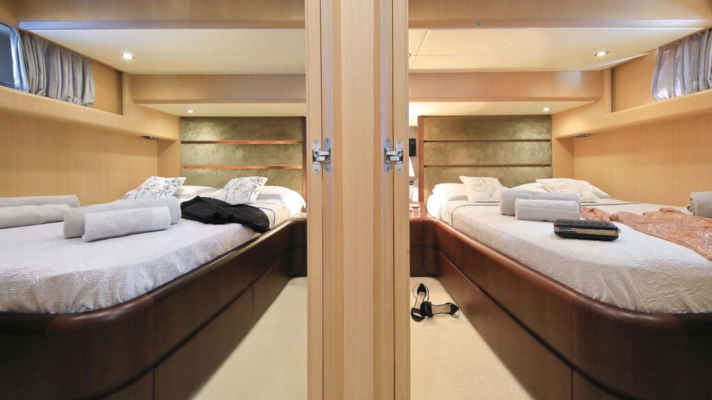 hope i yacht charter 2 identical double cabins