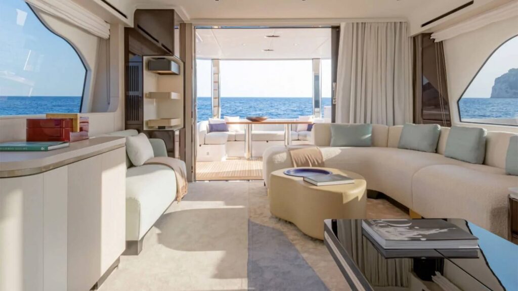 omr group yacht charter salon area