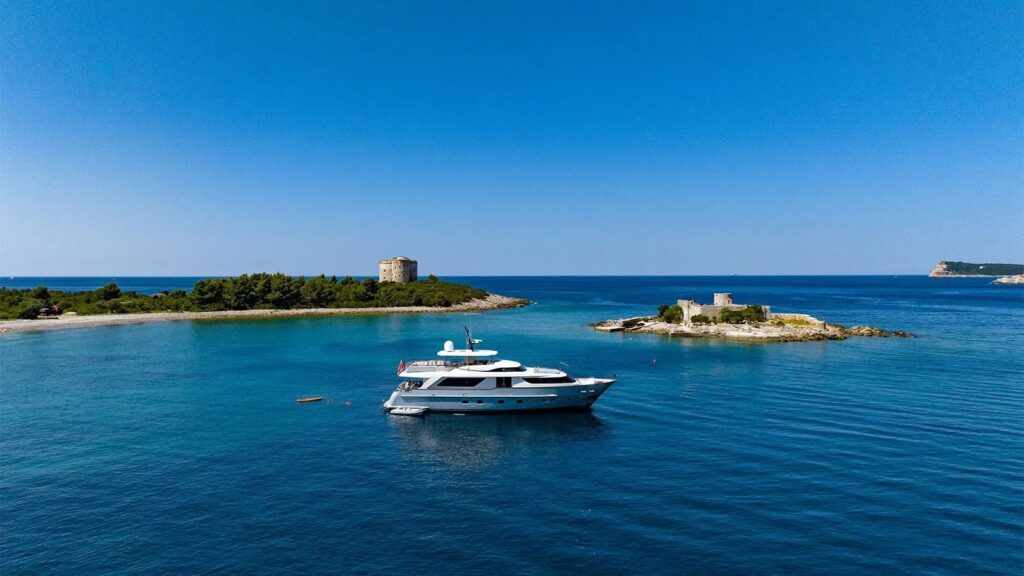 valentina ii yacht charter at anchor