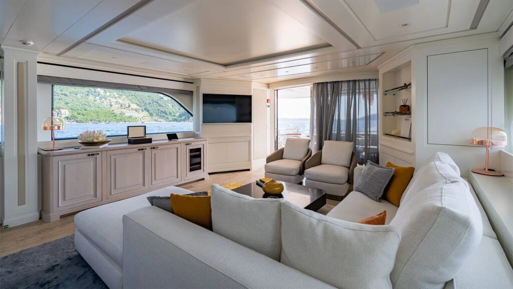 valentina ii yacht charter main salon