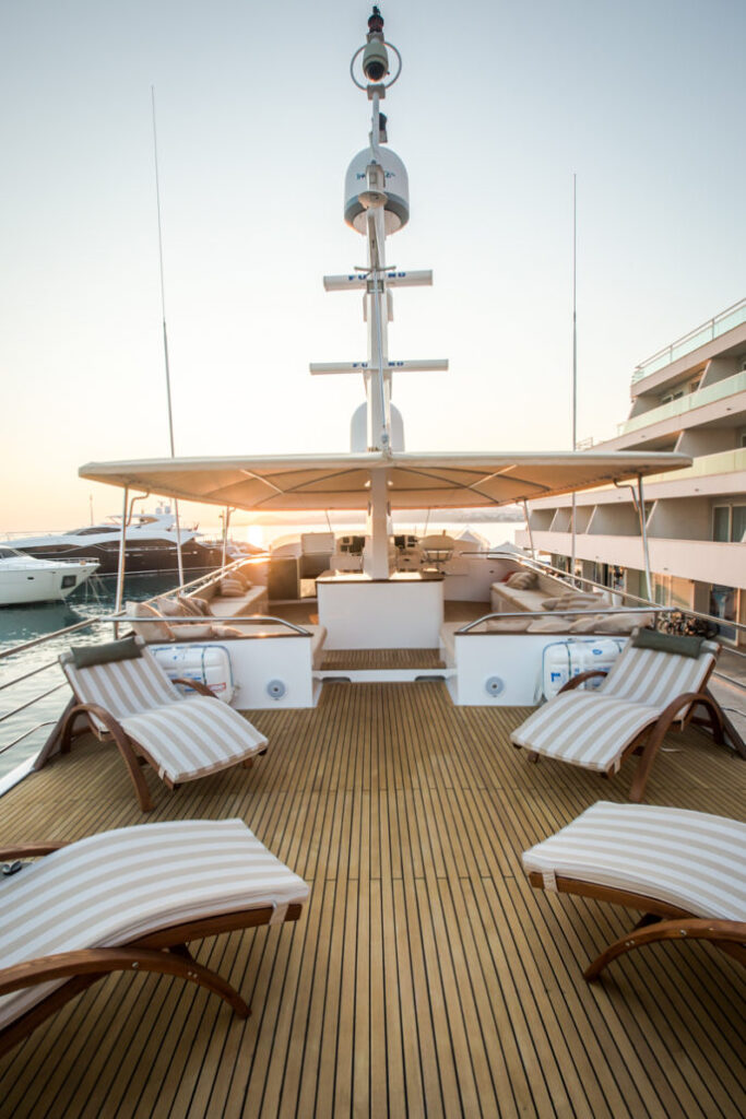 auriane yacht charter sun loungers