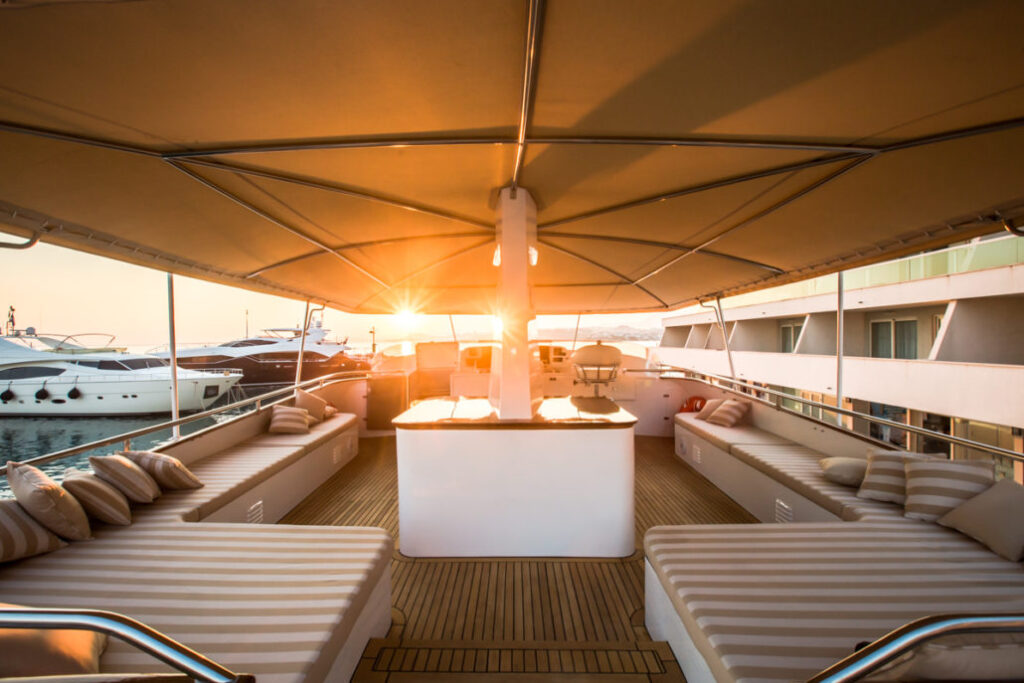 auriane yacht charter upper deck