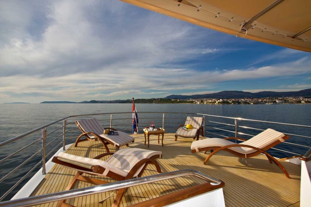 auriane yacht charter upper deck aft