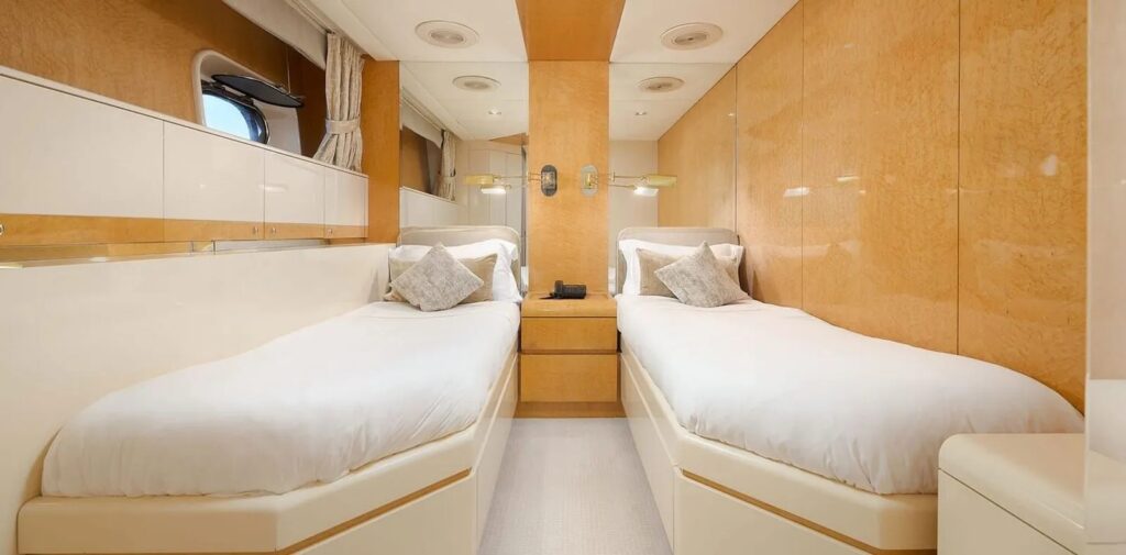 ladyship yacht charter aft twin cabin