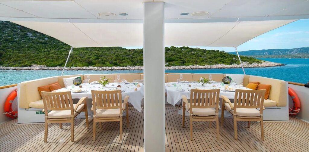 ladyship yacht charter upper deck aft