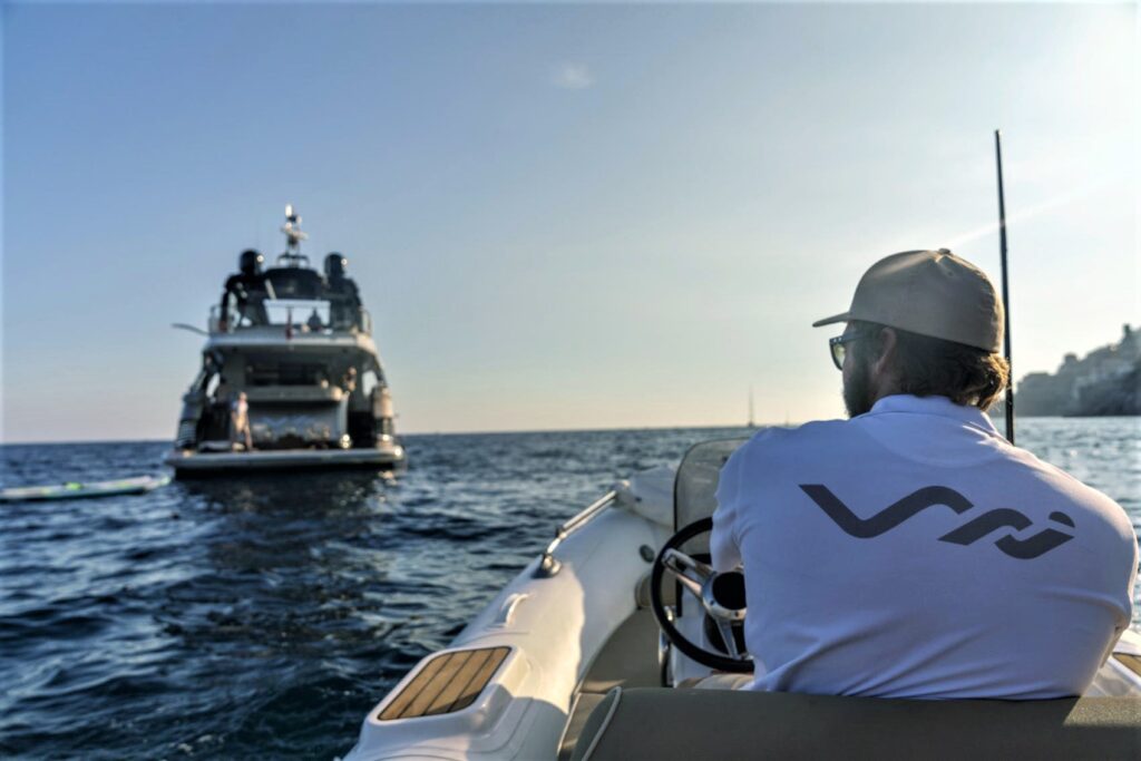 vivaldi yacht charter tender approaching yacht