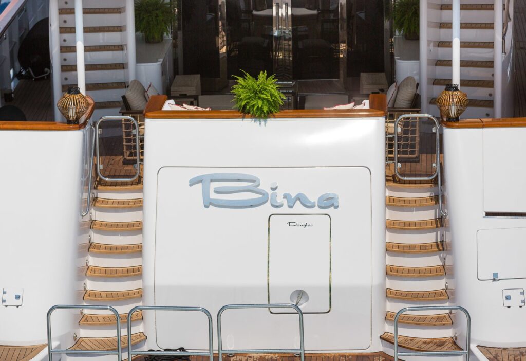 bina yacht transom door