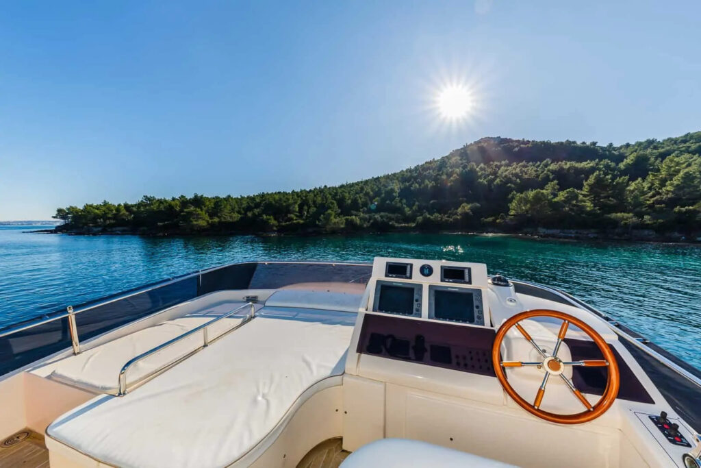 secret life yacht charter helm area