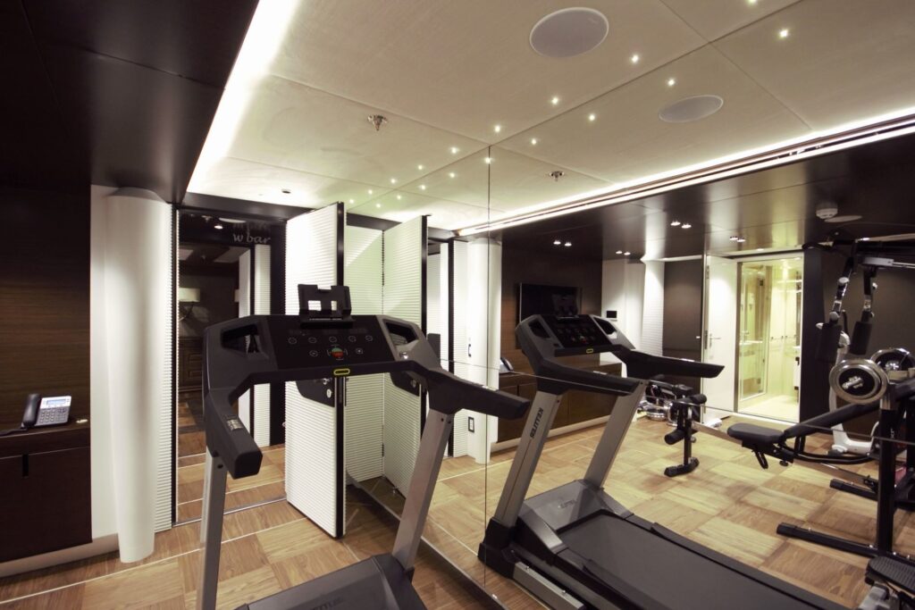 katina yacht charter gym