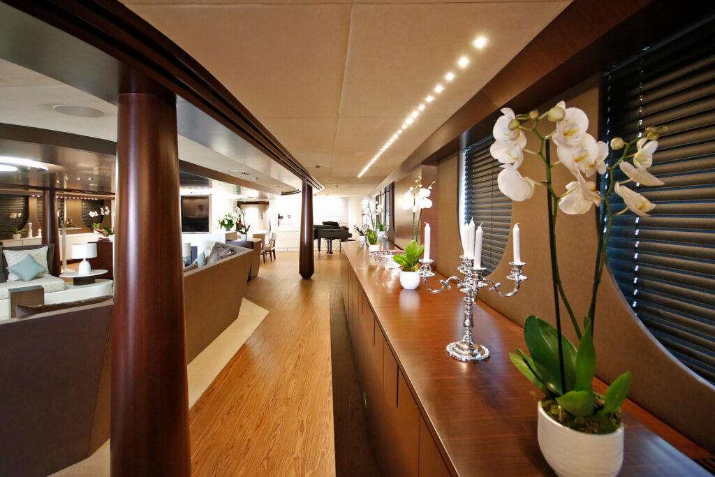 katina yacht charter main salon area