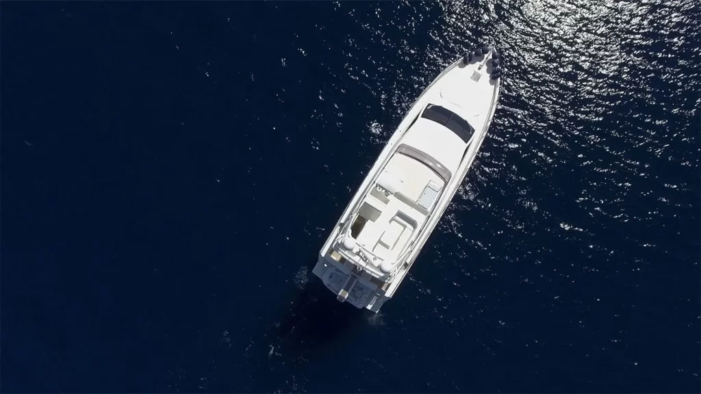 amy yacht charter bird eye view