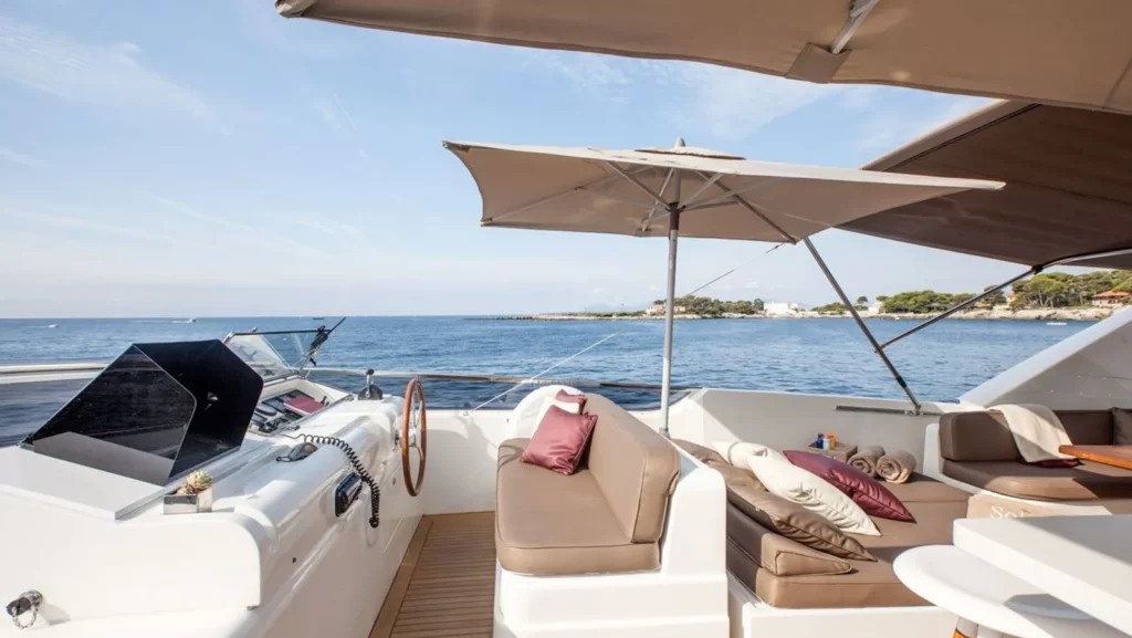 solal yacht charter helm area flybridge