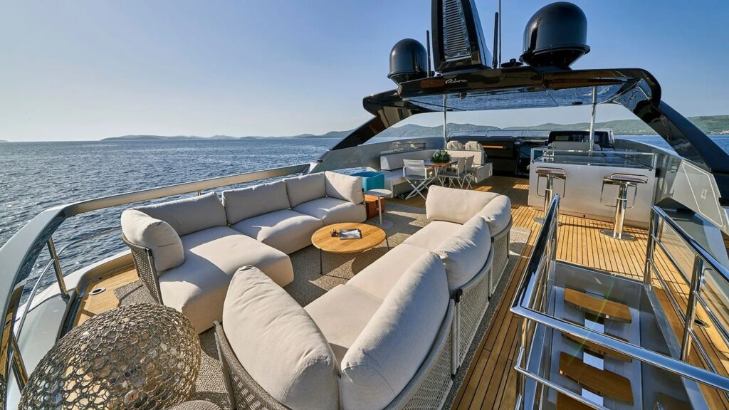 Nikita Yacht Charter flybridge aft